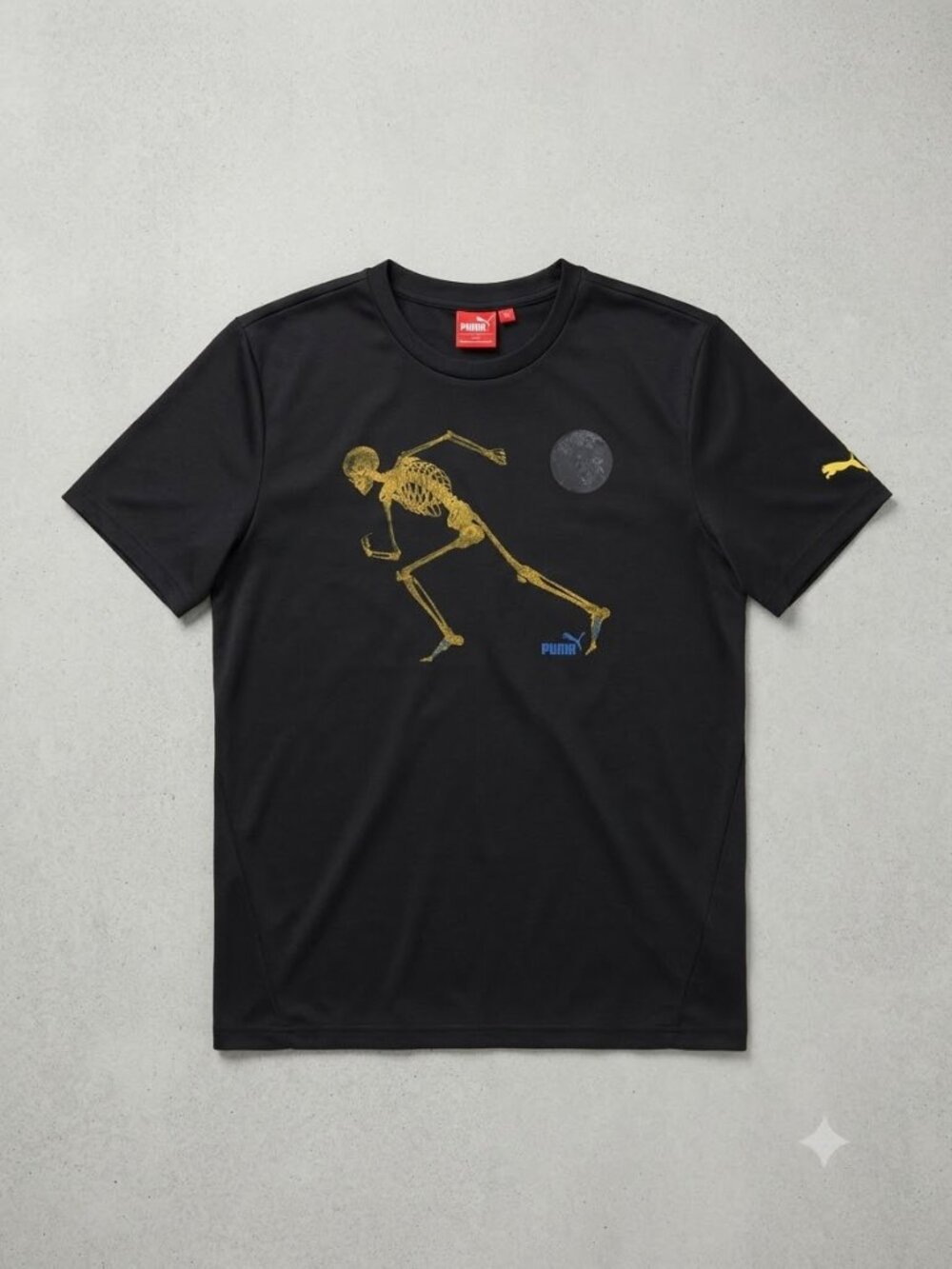 Puma - Men’s Black Skeleton Graphic Tee - Sz S - NWOT